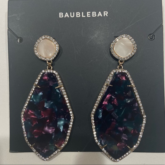 BaubleBar Jewelry - NWT Baublebar Large Multi Colored Stone Drop Down Earrings